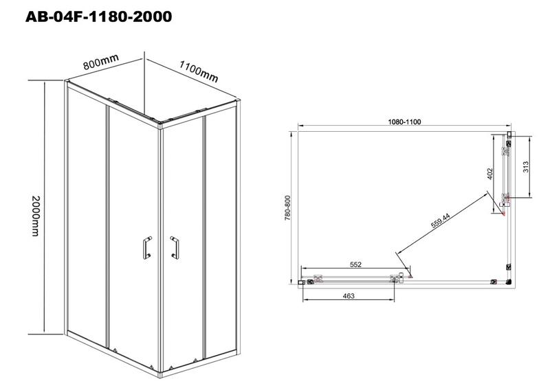 Фото AQUABATH AB-04F-1180-2000_AB007-SS-700